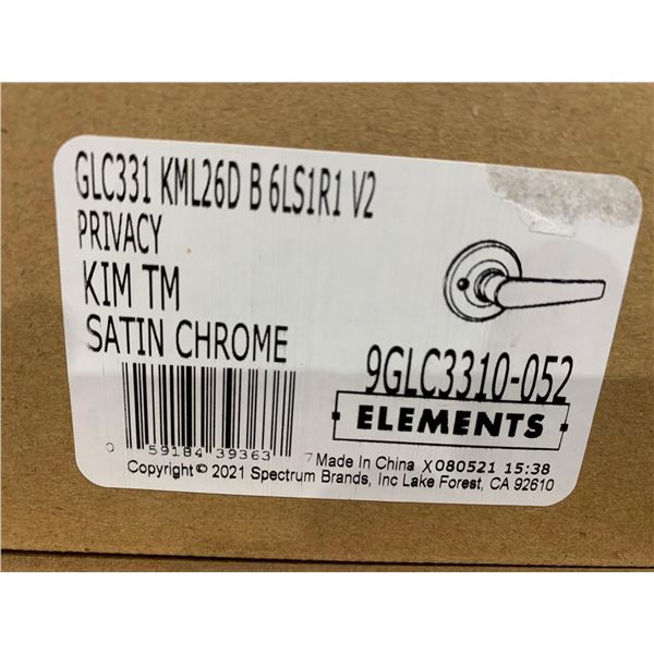 Weiser Elements Privacy Handle - Satin Chrome