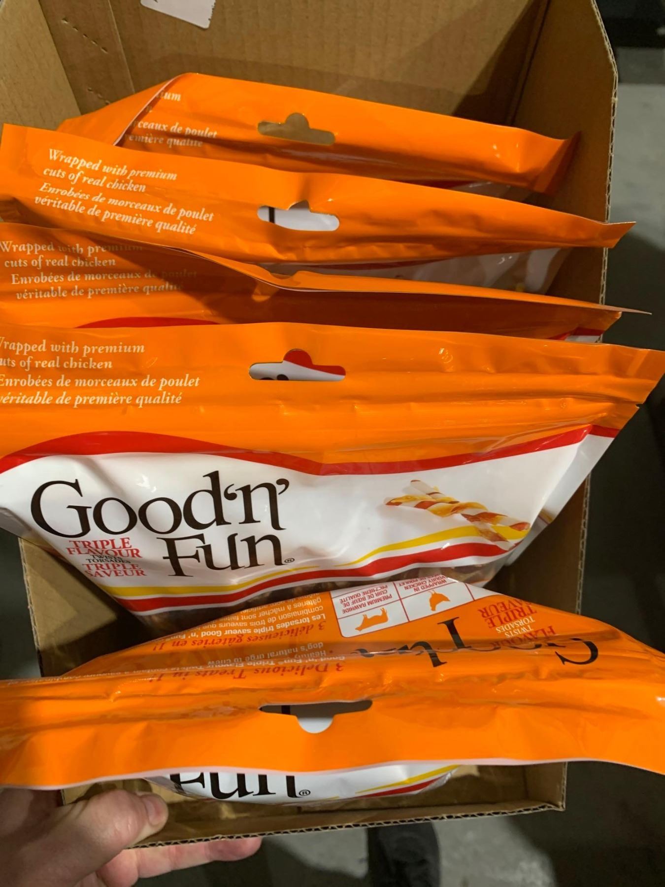 Good n' Fun Triple Flavor Twists Dog Treats - 5x245g