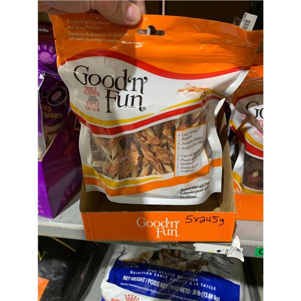 Good n' Fun Triple Flavor Twists Dog Treats - 5x245g