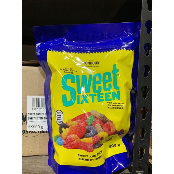 Sweet Sixteen Sweet and Sour Candy Bags 6x900g