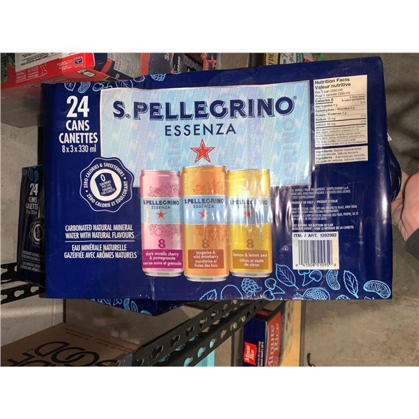 S.Pellegrino Essenza Carbonated Natural Mineral Water w/ Natural Flavors 24 x 330ml