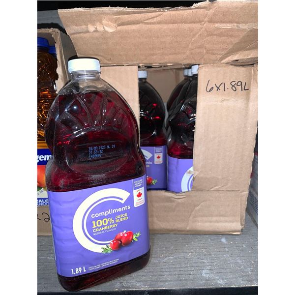 Compliment 100% Cranberry juice Blend 6x1.89L