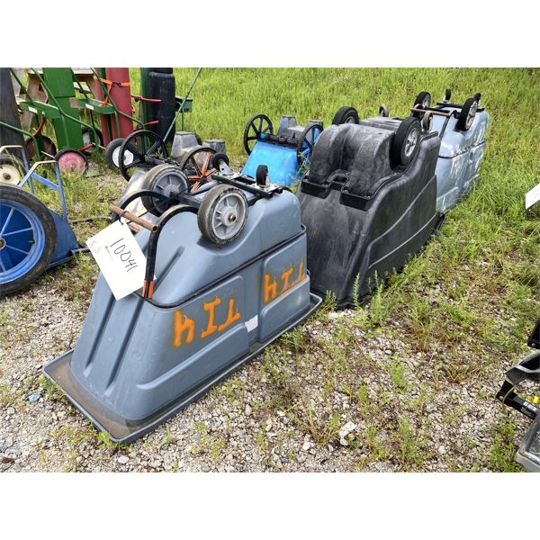 (3) RUBBERMAID WHEEL BARROWS