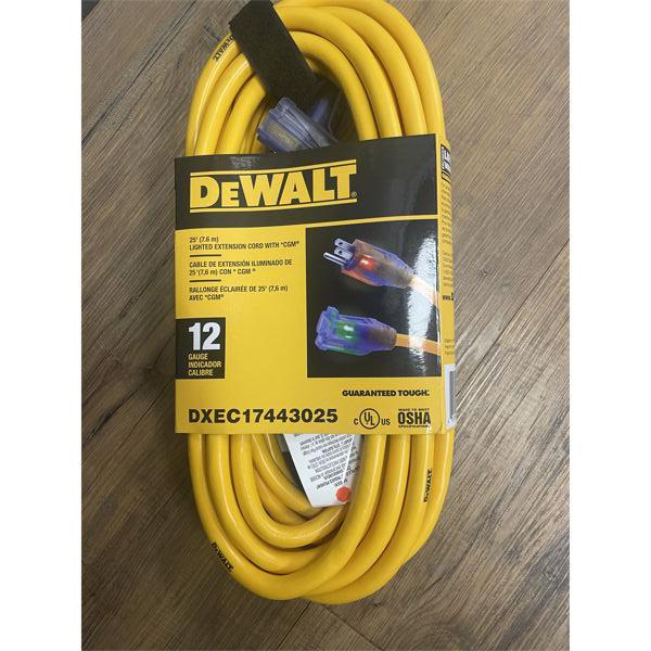 DEWALT 25ft. 12/3 EXTENSION CORD