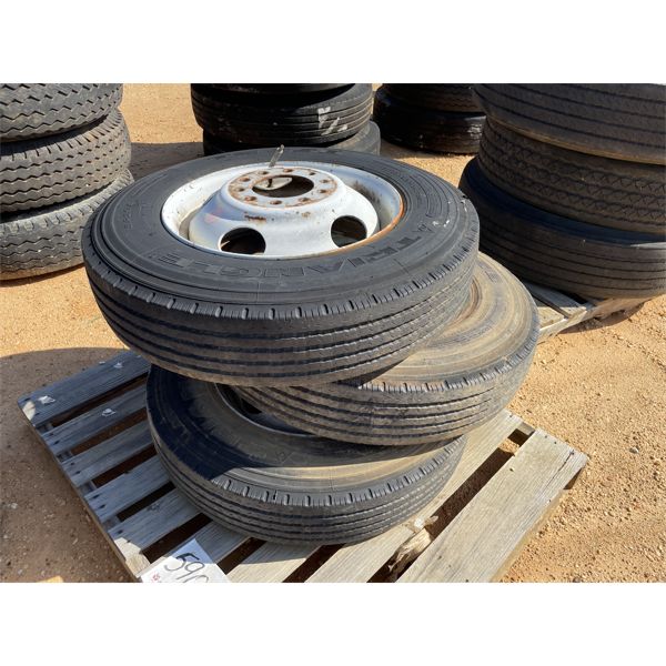 (3)  8-19.5 TIRES & RIMS