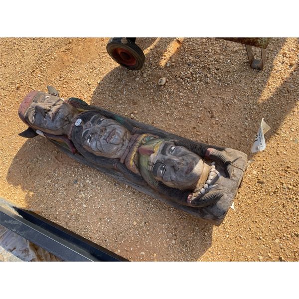 6' TEAKWOOD NATIVE AMERICAN STATUE