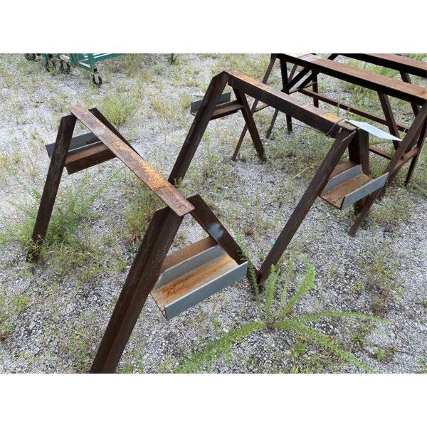 (2) METAL SAW HORSES