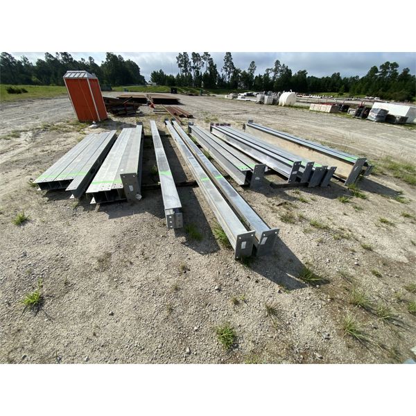 (37) VARIOUS GALVANIZED H-BEAM