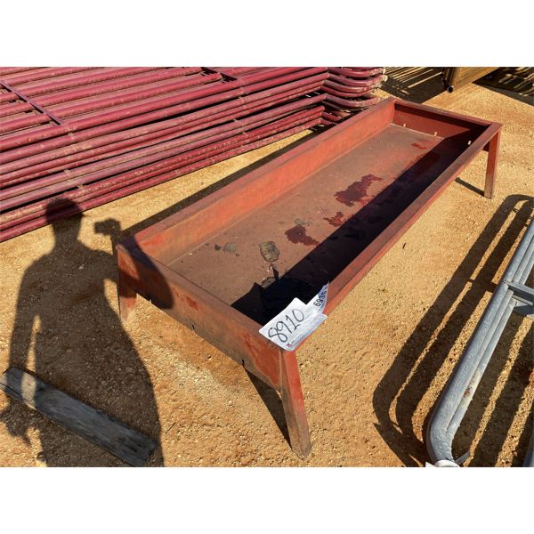 90" x 30" STEEL FEED TROUGH