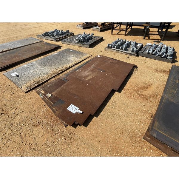 (5)  4' x 8' x 3/8" STEEL PLATE