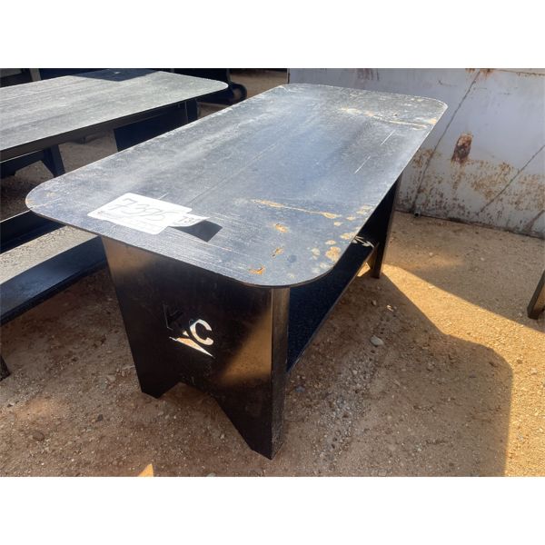 30 IN. X 57 IN. WELDING TABLE WITH SHELF