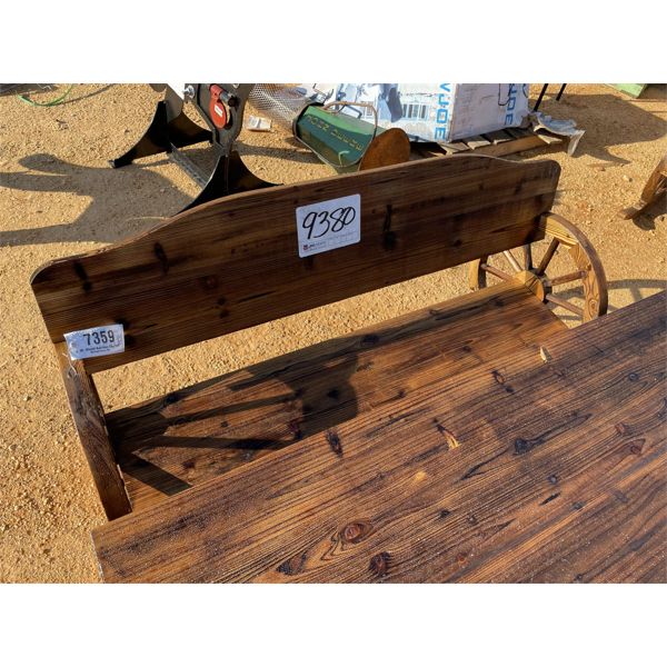 WAGON WHEEL BENCH