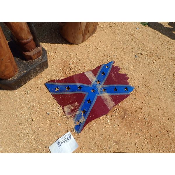 CONFEDERATE FLAG METAL ART