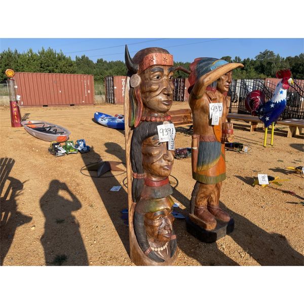 6' WOODEN NATIVE AMERICAN STATUE