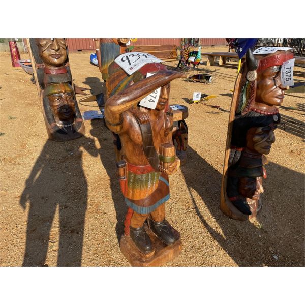 3' CIGAR STORE NATIVE AMERICAN STATUE