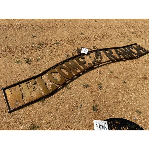 "WELCOME TO THE RANCH" SIGN
