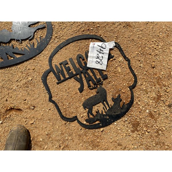 "WELCOME Y'ALL" SIGN