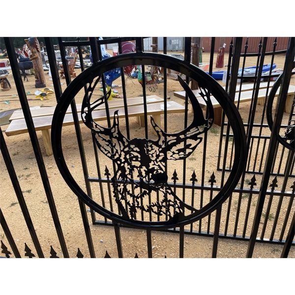 DEER SCENE 16' IRON GATE