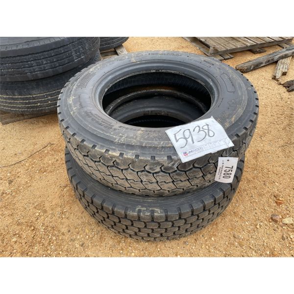 (2) 245/70R19.5 TIRES