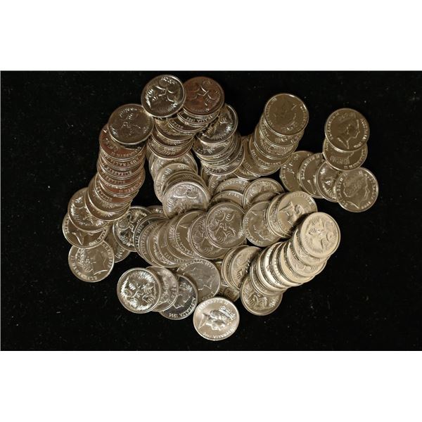 100 AUSTRALIA 1990'S (BU) 5 CENT COINS