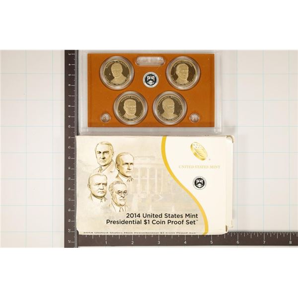 2014 US PRESIDENTIAL DOLLAR PF SET WITH BOX