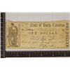 Image 1 : 1866 STATE OF NORTH CAROLINA $1 OBSOLETE BANK NOTE