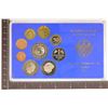 Image 1 : 1977 GERMAN 9 COIN PROOF SET IN HARD PLASTIC CASE