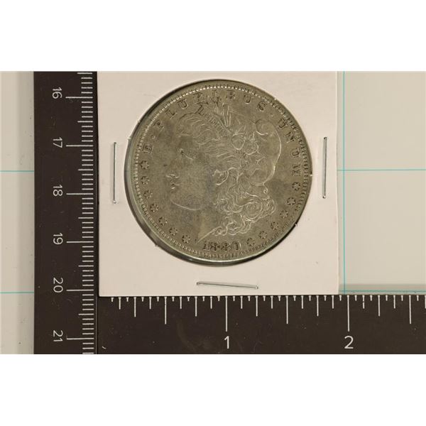 1880 MORGAN SILVER DOLLAR TONED ON REVERSE