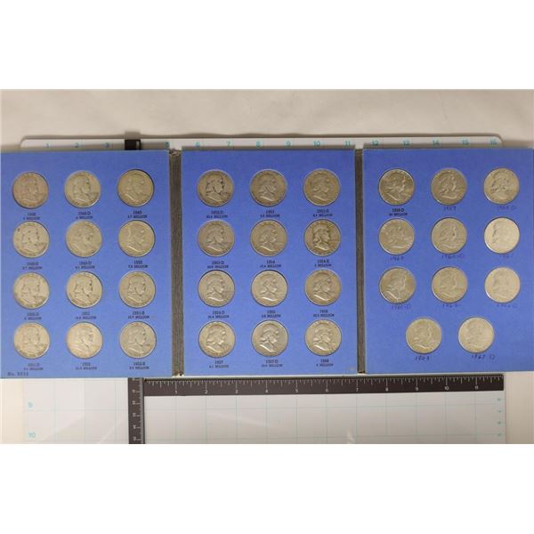 COMPLETE SET 1948-1963 FRANKLIN HALF DOLLARS 35