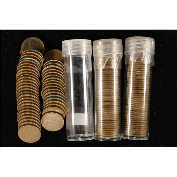 3 SOLID DATE ROLLS OF LINCOLN WHEAT CENTS: 1946,