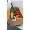Image 1 : ELECTRIC HEDGE TRIMMER WITH AIR NAILER AND 2 CORDLESS DEWALT TOOLS