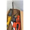 Image 2 : ELECTRIC HEDGE TRIMMER WITH AIR NAILER AND 2 CORDLESS DEWALT TOOLS
