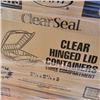 Image 2 : CASE OF NEW 250 CLEAR HINGED CONTAINERS