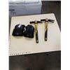 Image 1 : 2 FIBERGLASS HANDLE MATTOCKS AND NEW PAIR OF KUNY KNEE PADS
