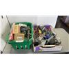 Image 1 : TOTE AND BOX OF VARIOUS HAND AND POWER TOOLS