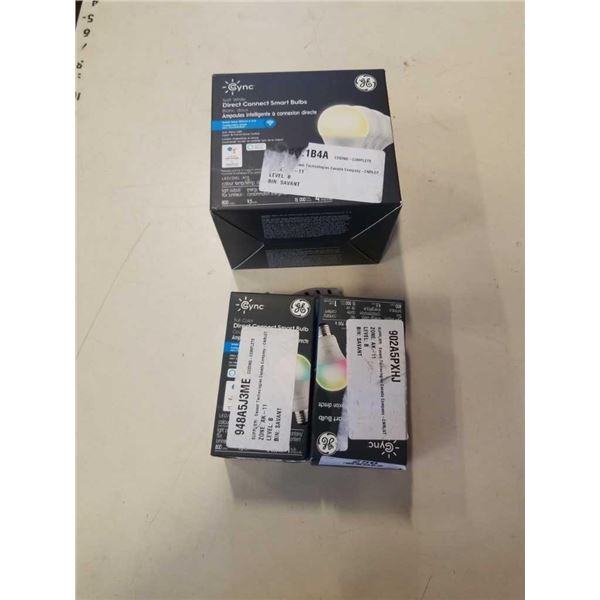 4 GE CYNC SOFT WHITE DIRECT CONNECT SMART BULBS AND 2 GE CYNC FULL COLOR DIRECT CONNECT SMART BULBS 