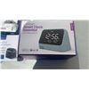 Image 2 : AS NEW LENOVO SMART CLOCK WITH 2 TRAVEL ADAPTERS AND SILICONE AIRPODS PRO CARRYING CASE