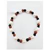 Image 2 : NATURAL FRESHWATER PEARL, RED JASPER & BLACK OBSIDIAN BRACELET, RETAIL $60.00