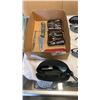 Image 2 : LOT OF SUNGLASSES, POCKET KNIVES, MANICURE SET AND BINDER OF CARDS