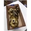 Image 2 : 5 BRASS CANDLE HOLDERS