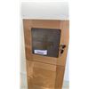 Image 2 : WOOD CABINET WITH LOCKING TOP DOOR