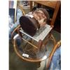 Image 1 : FOOTSTOOL AND VINTAGE STORAGE TRUNK