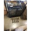 Image 1 : FIREPLACE SCREEN AND LOG HJOLDER
