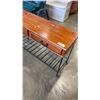 Image 2 : SOFA TABLE W/ DRAWERS AND METAL BASE