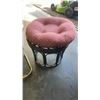 Image 2 : 2 GLASS TOP SIDE TABLES - BRASS AND RATTAN