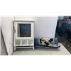 Image 1 : SMALL WHITE CABINET AND 2FT WIDE CARPET RUNNER