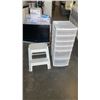 Image 1 : 6 DRAWER ORANGIZER AND 2-STEP STOOL