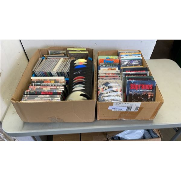 2 BOXES OF DVDS DVD BOXED SETS AND CDS 2-boxes-of-dvds-dvd-boxed-sets-and-cds