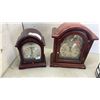 Image 2 : 2 MANTLE CLOCKS AND BOX OF CLOCK PARTS