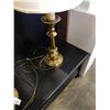 Image 9 : PAIR OF HEAVY BRASS TABLE LAMPS AND BRASS FLOOR LAMP